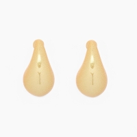 Серьги металл &laquo;Капля&raquo; микро блёстки, цвет золото