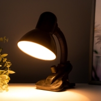 Лампа настольная Е27, светорегулятор, на зажиме (220 В) черная (108 А) RISALUX