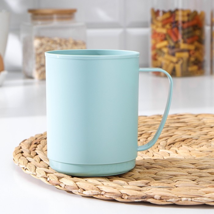 Кружка &laquo;Picnic&raquo;, 400 мл, 10,9&times;8,1&times;10,1 см, цвет светло-голубой