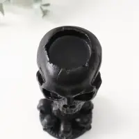Подсвечник &laquo;Череп на ножке&raquo;, 16&times;6.5&times;7.5 см, чёрный