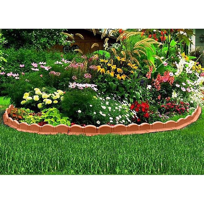 Бордюр &laquo;Волна&raquo;, длина 3.2 м, терракотовый