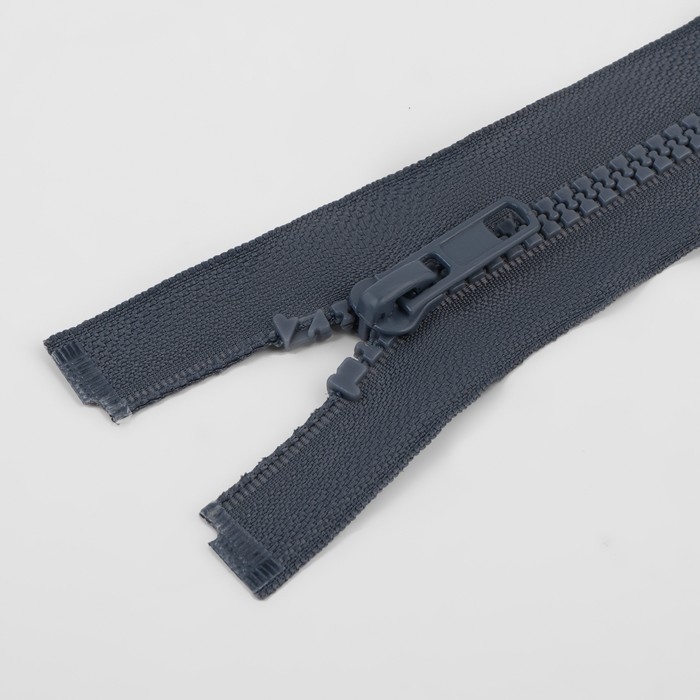 Молния &laquo;Трактор&raquo;, №5, разъёмная, замок автомат, 60 см, цвет тёмно-серый, цена за 1 штуку