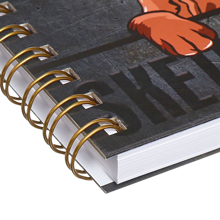 Скетчбук А6, 80 листов на гребне по короткой стороне "Дружок", твёрдая обложка, блок 100 г/м&sup2;