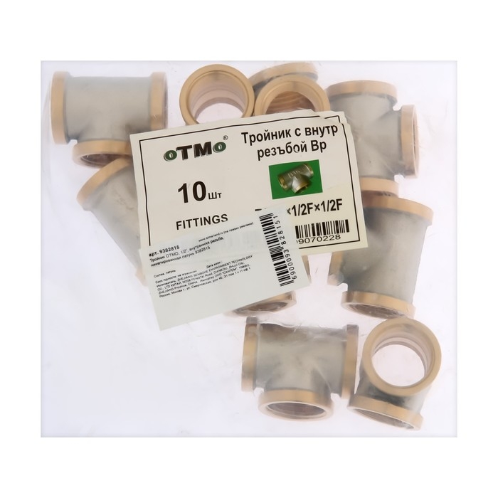 Тройник OTMO, 1/2", внутренняя резьба, никелированная латунь
