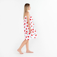 Полотенце для бани &laquo;Сердечки&raquo; женское парео,80х150&plusmn;4 см, 100% хлопок, ваф. полотно, 160 гр/м2