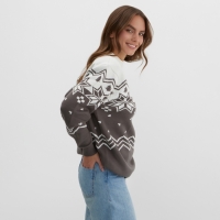 Новый год. Джемпер вязаный KAFTAN Scandinavia размер 56, серый