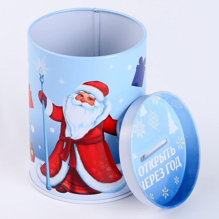 Копилка на новый год для декорирования стразами и фольгой «Дедушка и зверята», новогодний набор для творчества Копилка на новый год для декорирования стразами и фольгой «Дедушка и зверята», новогодний набор для творчества