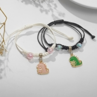 Браслеты &laquo;Неразлучники&raquo; динозаврики, цветные, 7 см