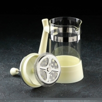 Чайник заварочный френч - пресс Magistro &laquo;Бостон&raquo;, 600 мл, стекло, цвет молочный