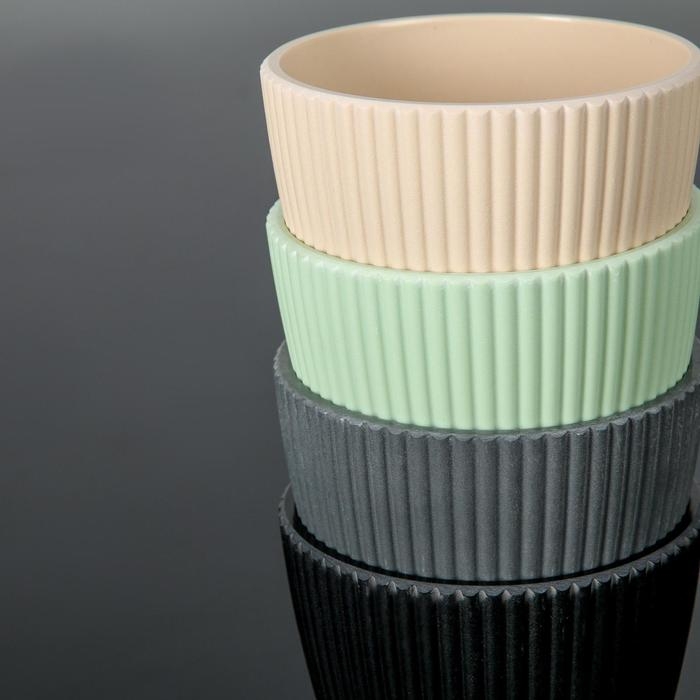 Кашпо для цветов &laquo;Рифф&raquo;, пластик, 450 мл, цвет МИКС