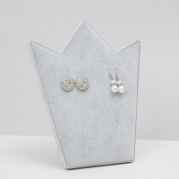 Подставка под серьги &laquo;Корона&raquo; 20&times;10&times;23,5 см, цвет серый
