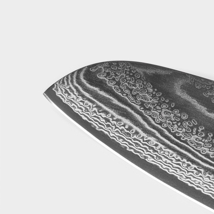 Нож сантоку Magistro &laquo;Ортего&raquo;, длина лезвия 18 см, дамасская сталь AUS-10