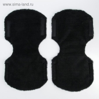 Варежки-муфты на ручку коляски, 2 шт., стеганные, цвет черный