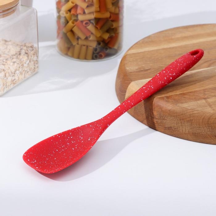 Лопатка Доляна &laquo;Гранат&raquo;, силикон, 28 см, цвет красный