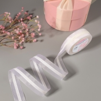 Лента декоративная, капроновая, 25 мм, 9 &plusmn; 0,5 м, цвет белый №001