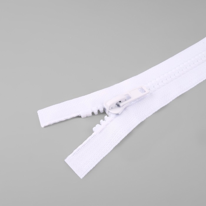 Молния &laquo;Трактор&raquo;, №8, разъёмная, 2 замка, замки автомат, 100 см, цвет белый, цена за 1 штуку