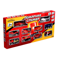 Машина металлическая &laquo;Пожарные&raquo;, набор 10 шт.