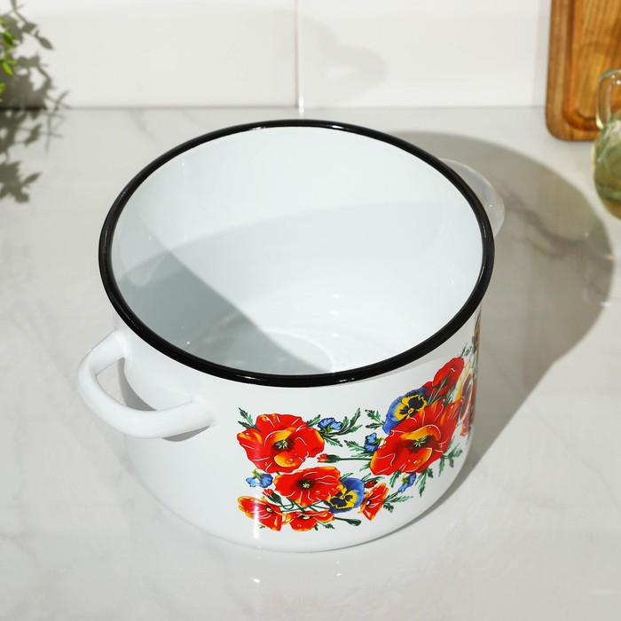 Кастрюля эмалированная &laquo;Маки. Мечта&raquo;, 4,5 л