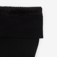 Колготки женские (мех внутри), цвет чёрный, размер 52-54