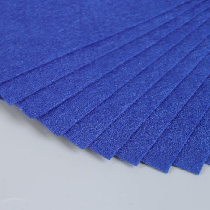 Фетр жесткий 1 мм Фетр жесткий 1 мм "Синий" МИКС набор 10 листов формат А4