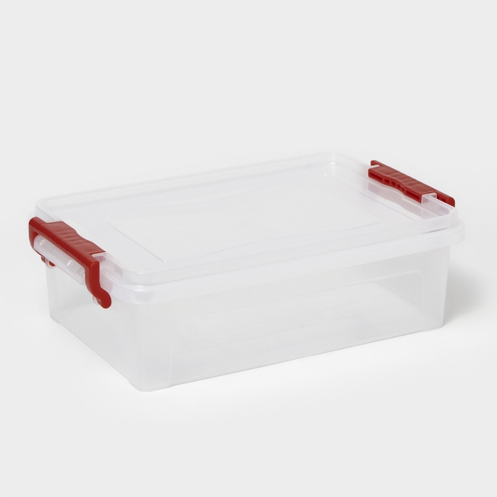 Контейнер для хранения с крышкой, 3,6 л, 31&times;20&times;9 см, цвет прозрачный