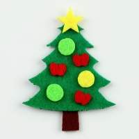 Новый год! Набор фетровых деталей для декора &laquo;Ёлочки&raquo; набор 4 шт., размер 1 шт. &mdash; 6 &times; 2 см, двусторонний скотч