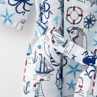 Халат мужской Этель "Капитан" рукав 3/4, размер 54-56, вафля 200г/м2, 100% хлопок Халат мужской Этель "Капитан" рукав 3/4, размер 54-56, вафля 200г/м2, 100% хлопок