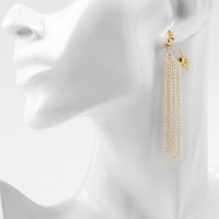 Серьги металл &laquo;Цепи&raquo; сборка, цвет серебряно-золотой