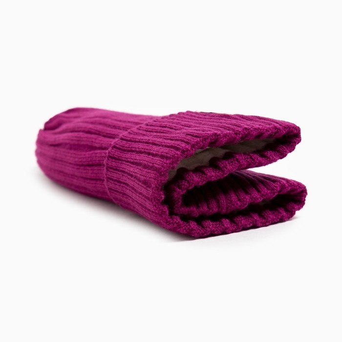 Шапка детская MINAKU с отворотом р-р 52-56, цв.малиновый Шапка детская MINAKU с отворотом р-р 52-56, цв.малиновый