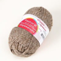 Пряжа "Деревенька" 100% шерсть 170м/100гр (371-Натур.серый)