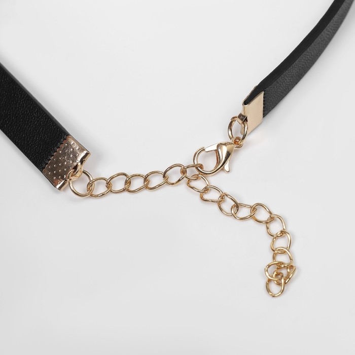 Чокер &laquo;Цепь&raquo; модерн, цвет чёрный в золоте,41 см