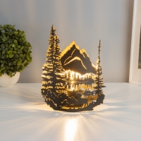 Светильник "Вечерний пейзаж" LED 3хААА черный 10,5х18,5х25см Светильник "Вечерний пейзаж" LED 3хААА черный 10,5х18,5х25см