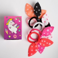 Резинки для волос , набор &laquo;Ушки&raquo;, единорог, 10 шт.