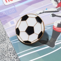 Значок &laquo;Мяч&raquo; футбольный, цвет чёрно-белый в золоте
