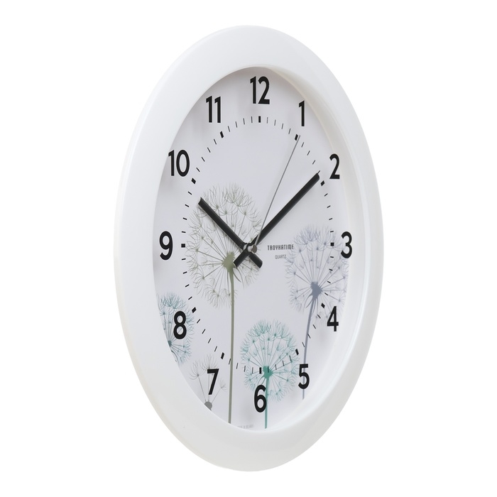 Часы настенные, интерьерные Часы настенные, интерьерные "Одуванчик", d-29 см, бесшумные, белые