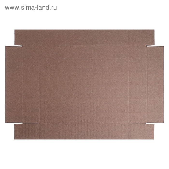 Коробка сборная без печати крышка-дно бурая без окна 37 х 32 х 7 см