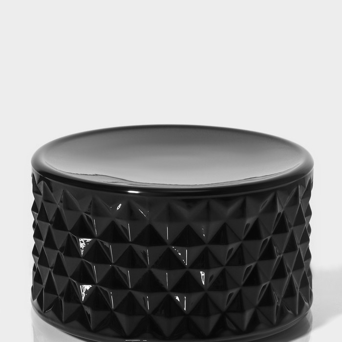 Сахарница стеклянная Доляна &laquo;Малифисента&raquo;, 130 мл, 8,5&times;10см, цвет чёрный