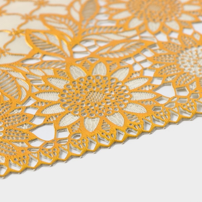 Салфетка сервировочная на стол &laquo;Подсолнухи&raquo;, 45&times;30 см, цвет золотой