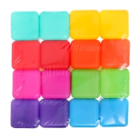 Кубики для малышей, пластиковые, цветные, 16 штук, 4 &times; 4 см