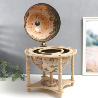 Глобус-бар декоративный, песочный цвет 43х33х33 см