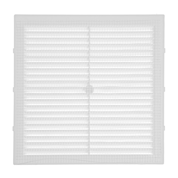 Решетка вентиляционная ZEIN Люкс Л194, 194 x 194 мм, с сеткой, неразъемная