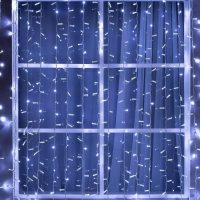 Гирлянда &laquo;Занавес&raquo; 2 &times; 9 м, IP65, УМС, белая нить, 1800 LED, свечение белое, 220 В
