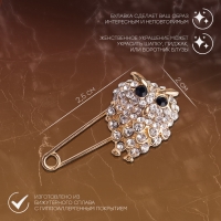 Булавка «Филин», 2,5 см, цвет чёрно-белый в золоте Булавка «Филин», 2,5 см, цвет чёрно-белый в золоте