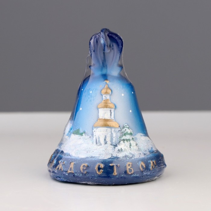 Свеча декоративная "Колокольчик Рождественский", малая, 6х6х7 см