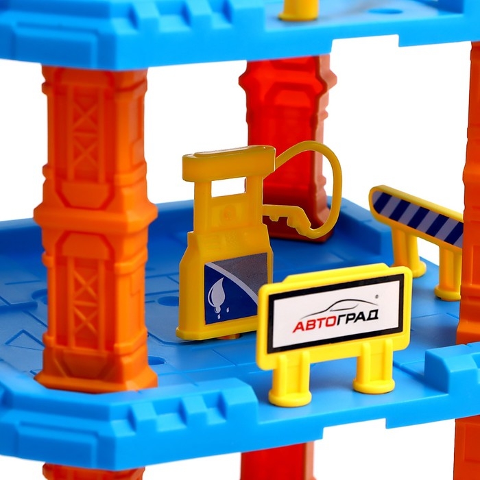 Парковка «Полицейский участок», с металлическими машинками и вертолётом Парковка «Полицейский участок», с металлическими машинками и вертолётом