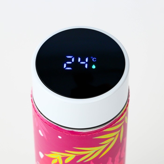 Термос с индикатором температуры &laquo;Живи ярко&raquo;, 500 мл, сохраняет тепло 8-10 ч