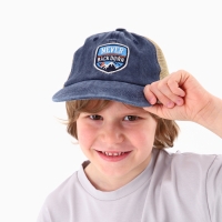 Кепка детская для мальчика с сеткой Never, джинса, р-р, 52-54 5-7 лет Кепка детская для мальчика с сеткой Never, джинса, р-р, 52-54 5-7 лет