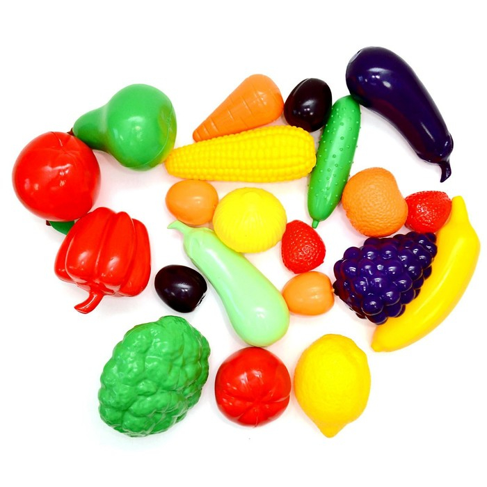 Набор в большом ящике &laquo;Фрукты-овощи&raquo;, 22 элемента