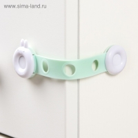 Набор блокираторов для дверей и ящиков, универсальные, гибкие, 2 шт., цвет бирюза, Крошка Я Набор блокираторов для дверей и ящиков, универсальные, гибкие, 2 шт., цвет бирюза, Крошка Я