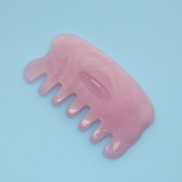 Массажёр Гуаша &laquo;Гребешок&raquo;, 8,5 &times; 5 см, цвет розовый